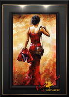 Картина Деева Евгения "Дама в красном"- купить в Серпухове