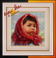 портрет Девочки в красном платке